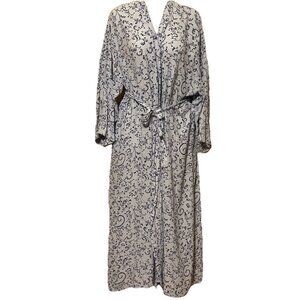 Marks & Spencer St Michael Women’s Long Robe Light Blue Relax Size Large
